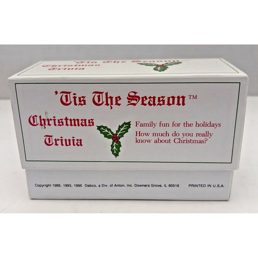 Vintage 'Tis the Season Christmas Trivia Card Game Family Holiday Party 1996